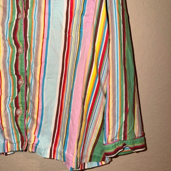 Vintage Victoria’s Secret Rainbow Stripes Pajama Top With Matching Pants Y2K 90 - Picture 6 of 14